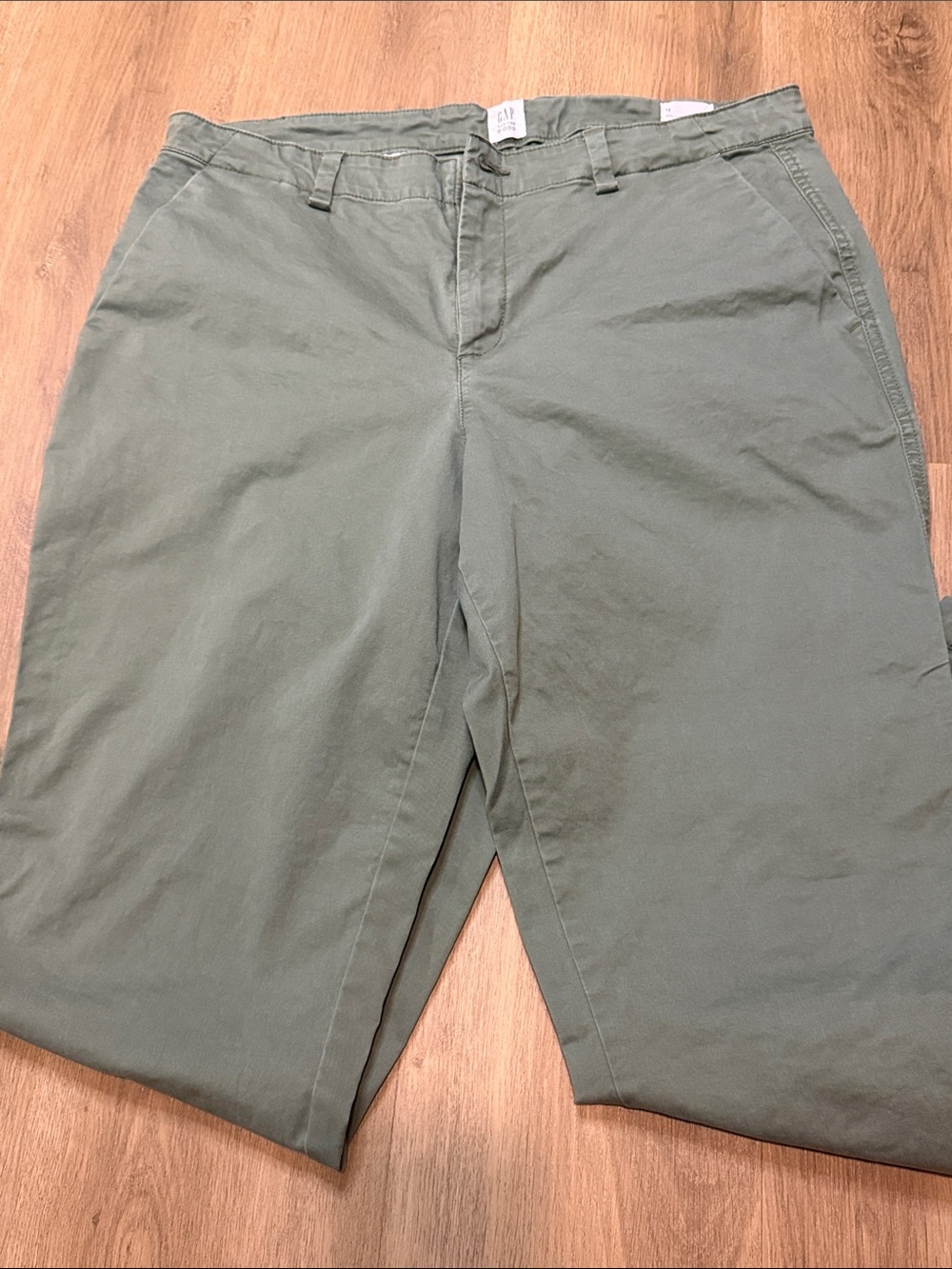 Classic Chino Pants - Olive Green Size 12 (1)